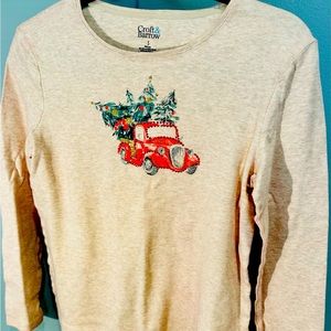 Women’s Croft and Barrow Christmas Long sleeve top size small.